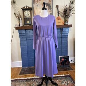 NEW The Tog Shop Petites Womens Dress 10P Knit Midi Lilac Purple Vintage 90s